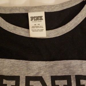 PINK Victoria's Secret Tops - PINK black and grey quarter sleve shirt PINK Victoria's Secret Tops - PINK black and grey quarter sleve shirt